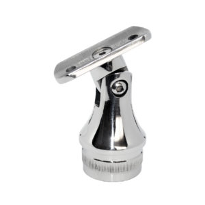 Support main courante conique orientable brillant pour tube rond 42.4 mm