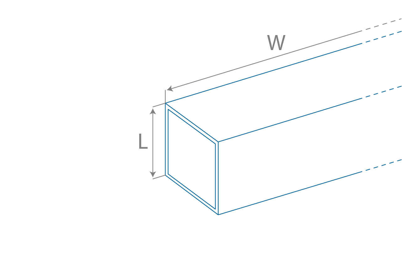 Dessin de définition de tube carrée 40x40 mm Dessin de définition de tube carrée 40x40 mm